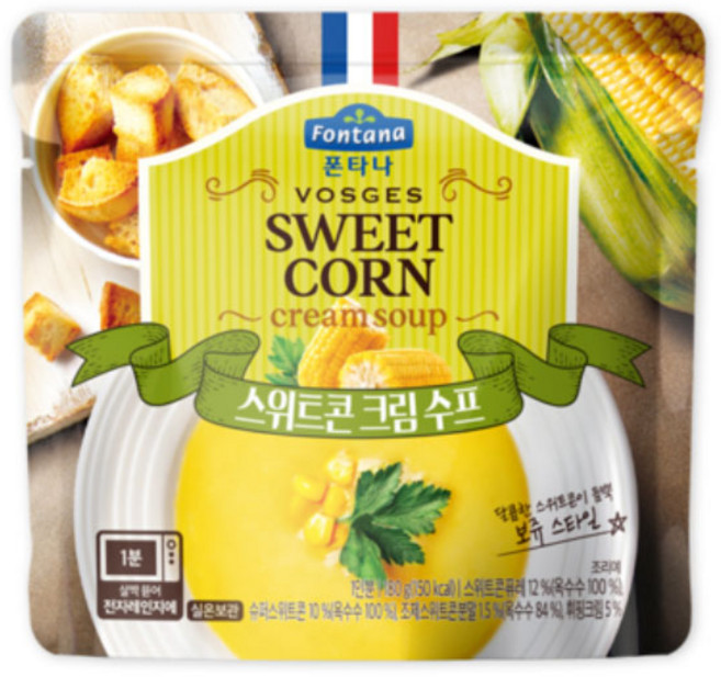 폰타나 스위트콘 크림 전자레인지용 수프, 180g, 10개