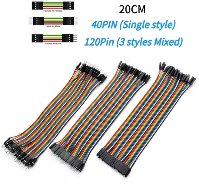 MB-102 브레드보드 400 830 포인트 65 점퍼 와이어 무땜납 PCB 테스트 개발 DIY 아두이노 전원 모듈 XCW용, 02 120PCS 1Set  20CM