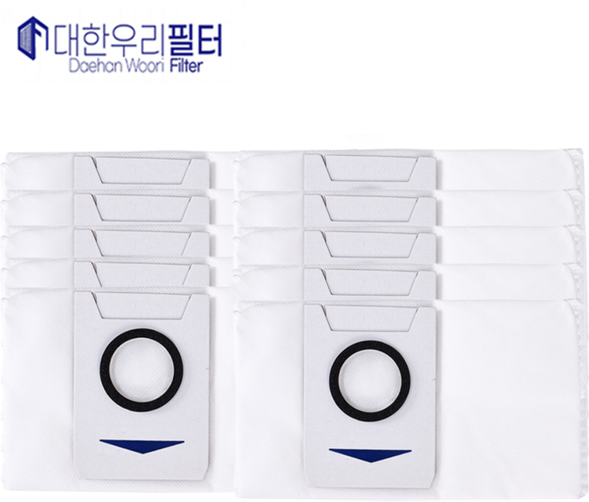 대한우리필터 에코백스 더스트백 먼지봉투 옴니 T 10 T 20호환, 10개, 수량