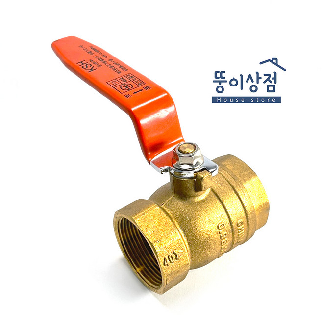 황동 볼밸브 40A 수도 배관자재 니플 부속, 1개