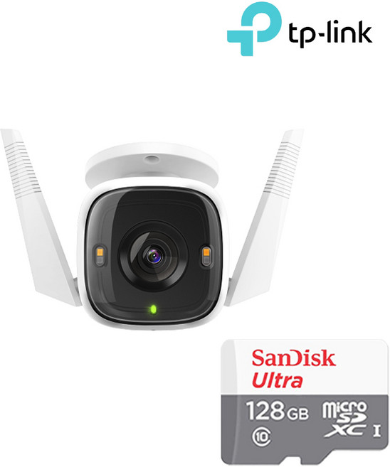 티피링크 Tapo C320WS 홈CCTV + CCTV전용 Micro SD 카드 (실외 가게 공장등), 1개