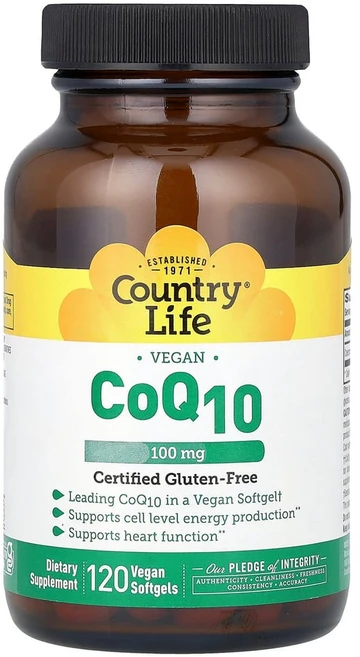 컨트리라이프 비건 CoQ10 100mg 비건 소프트젤 120정, 1개 - 쿠팡