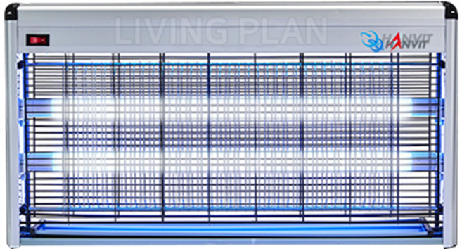 리빙플랜 LED UV 전격살충기 HV-355LED 해충퇴치기18-25평 실내용, 상세페이지 참조