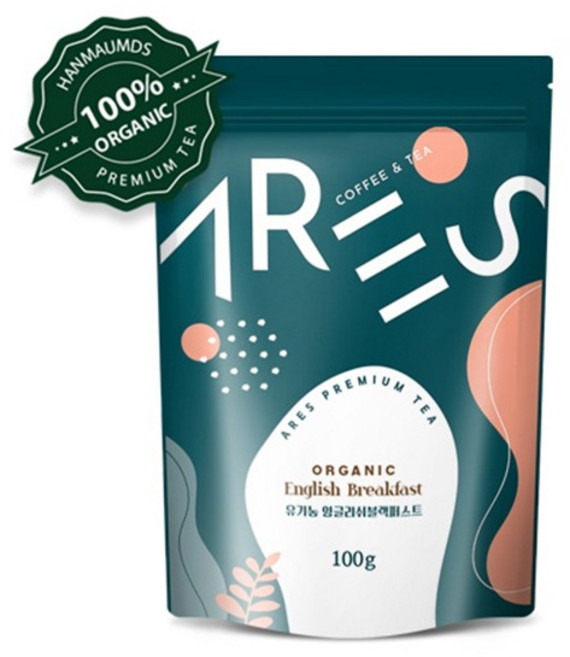아레스 유기농 잉글리쉬 블랙퍼스트 홍차, 100g, 1개입, 1개