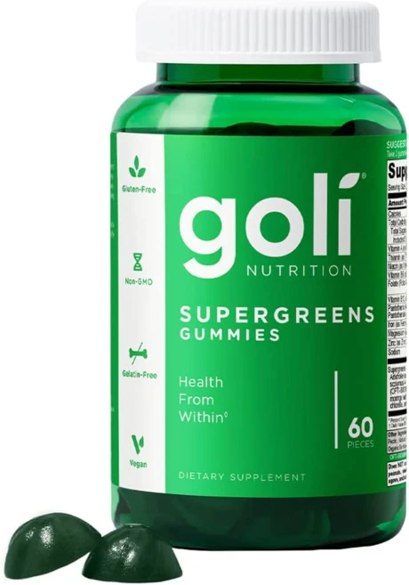 Goli Nutrition 골리 슈퍼그린 구미 60개입 Supergreens gummies, 60개입 1통, 1개, 60정 - 쿠팡