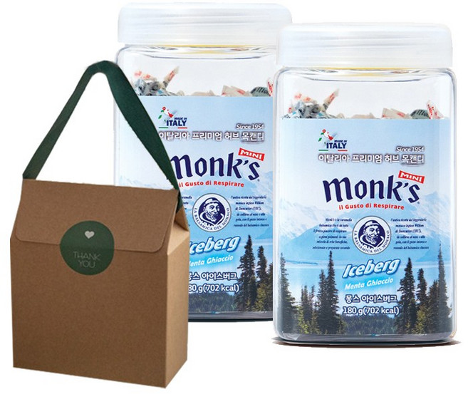 [몽스] 이태리 아이스버그캔디 180g+아이스버그캔디 180g 선물세트, 1세트, 360g