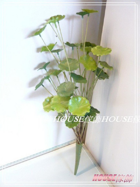 *︵House傢飾︵*仿真水生植物 銅錢草 圓幣草 香菇草 錢幣草, 1個