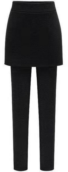 해피유통 여성 1+1기모 도톰 주름치마 페이크 투피스 치마바지jhwj