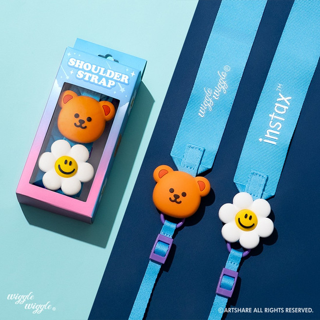 [정품] 인스탁스 미니12 X 위글위글 콜라보 숄더 스트랩, 999개, 인스탁스 미니12 X 위글위글 숄더 스트랩