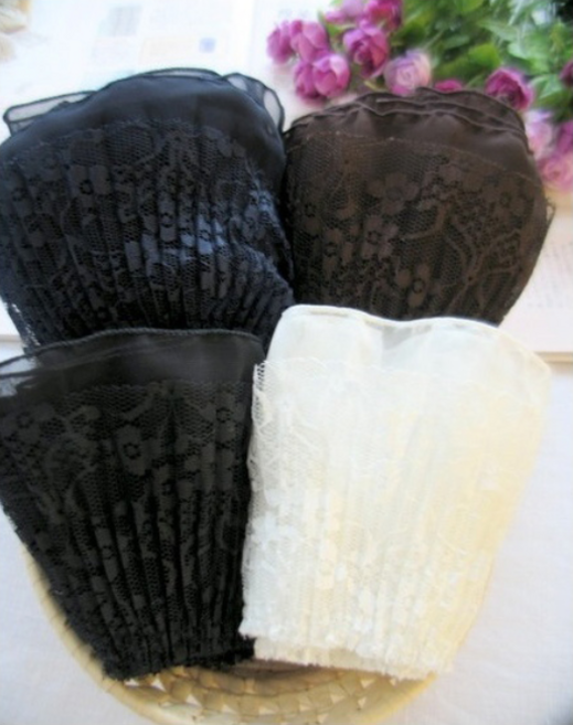 릴리패브릭 뉴쉬폰커플주름레이스 4color (L05932), 남색, 1개