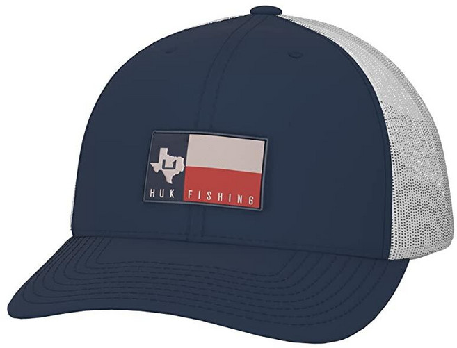HUK Kc Scott Trucker 눈부심 방지 스냅백 낚시 모자 남성용 빅 스테이트 - 사르가소 해 단일 사이즈, HUK Kc Scott Trucker, 눈부심 방지 스