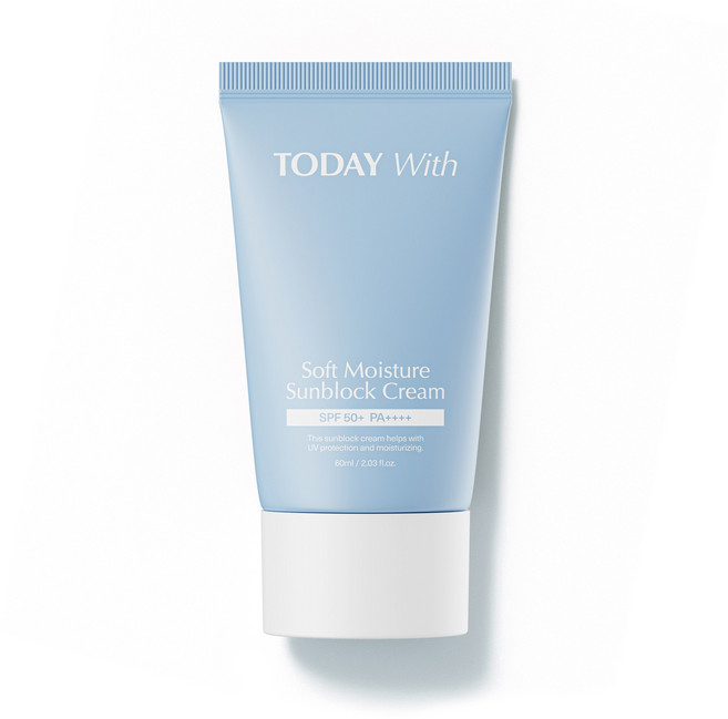 투데이위드 소프트 모이스쳐 무기자차 수분선크림 SPF+ PA++++, 1개, 60ml