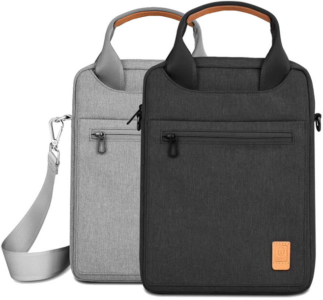 아이패드 갤럭시 탭 데일리 방수 패브릭 스트랩 가방, 블랙, 1개