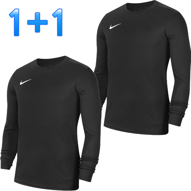 [1+1] 나이키 긴팔티 기능성 트레이닝복 긴팔 티셔츠 파크 블랙 남여공용 운동복 + SHP 마스크