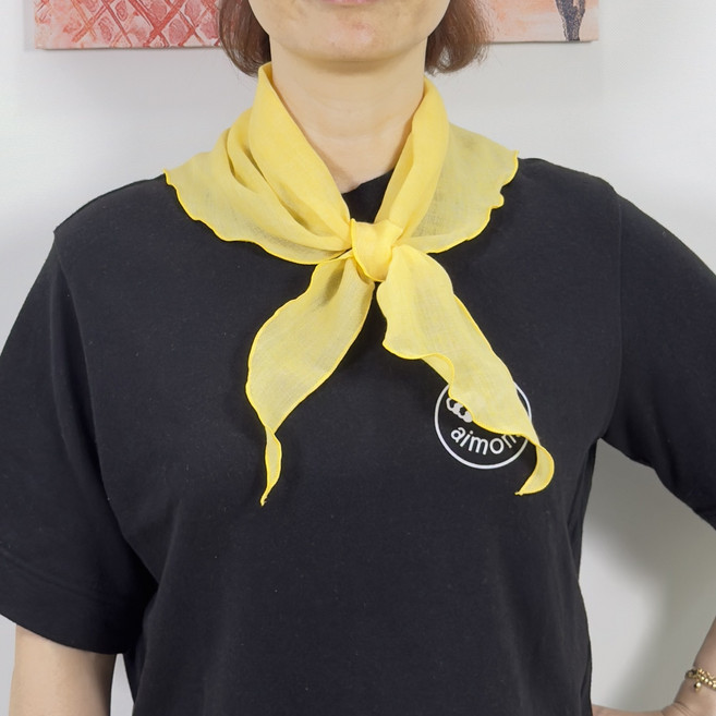 이든테라스 코튼 솔리드 삼각 여름 면 스카프