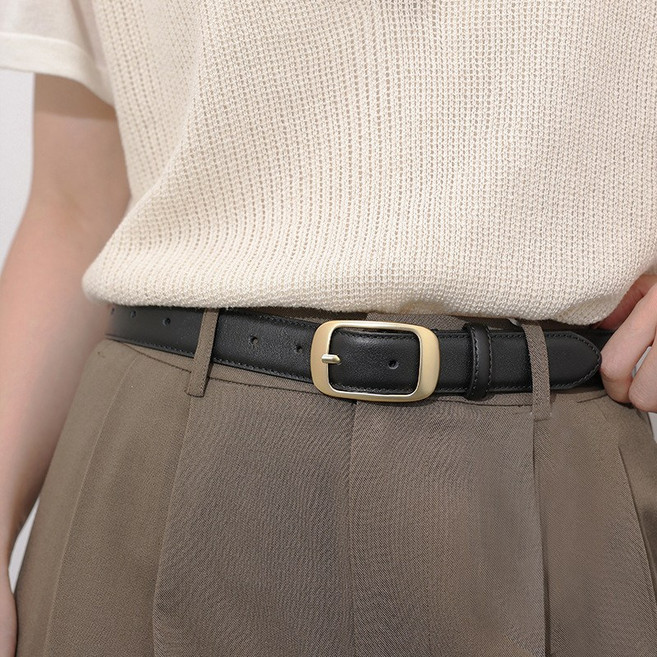 라워스 탄탄한 슬림 가죽 벨트