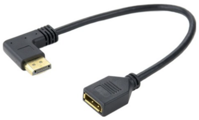 컴스마트 디스플레이포트 연장 케이블 우향꺾임 IH214, 10개