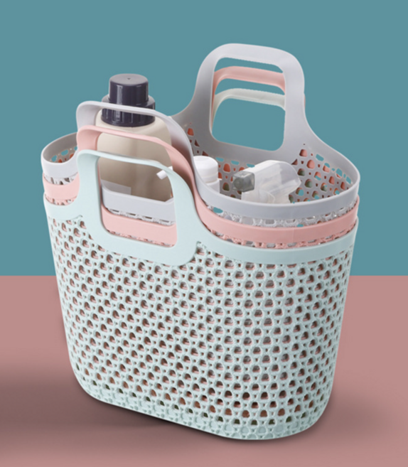 목욕바구니 운동 헬스 수영 물빠짐 휴대용, 그레이