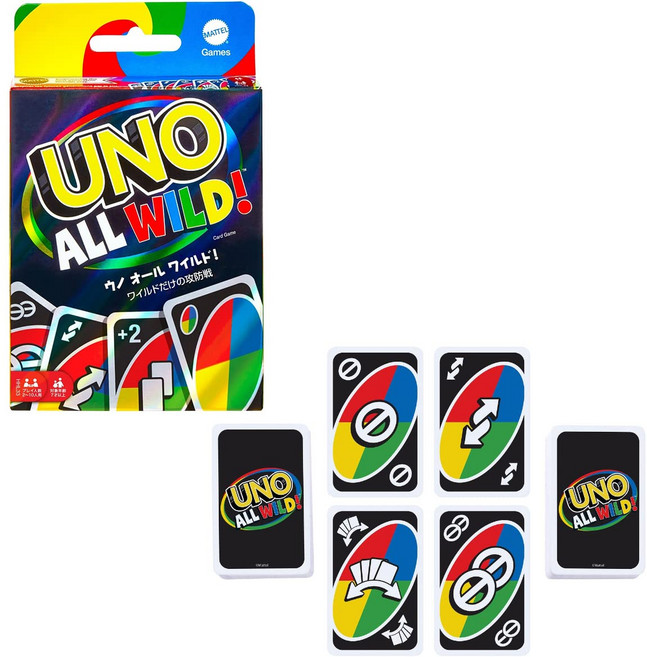 마텔 게임(Mattel Game) 우노(UNO) 올 와일드 [7세~] HHL33, 1개