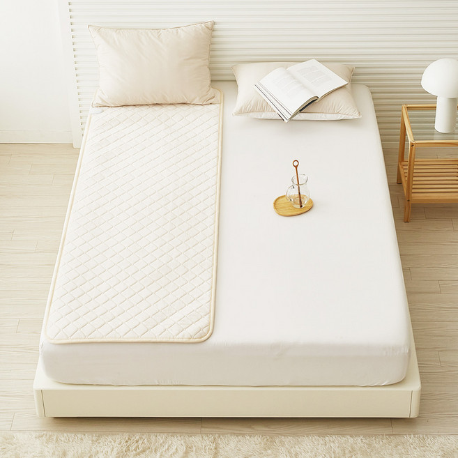 [26년형 두께UP] 한일좋은자리 전자파안심 프리미엄 양면극세사 카본 탄소 소파 전기요매트, 미니싱글(70X190cm), 아이보리