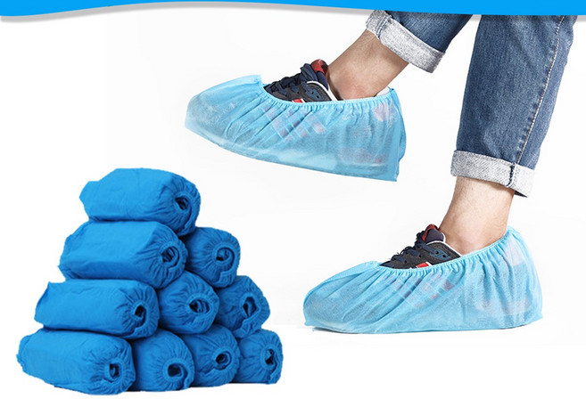 일회용부직포 신발커버 방수 논슬립 미끄럼방지 위생덧신 슈커버 신발용품 학교 행사용, 일반_파랑, 100개