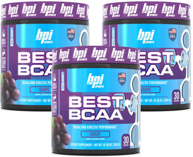 비피아이스포츠 베스트 BCAA 그레이프, 3개, 300g