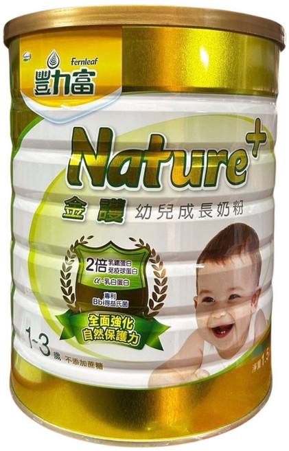豐力富 Nature+ 幼兒成長奶粉 1-3歲 金護配方, 1.5kg, 6個