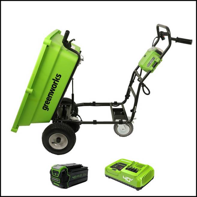 그린웍스 40V 충전식 가든카트 베어툴 5Ah 1팩 2팩 전동 동력 전기 운반차 리어카 수레 손수레 구루마 전기차, 1개, 선택02_40V 가든카트 5Ah 1팩