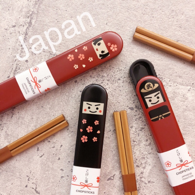 HAKOYA 日本傳統漆器天然木筷餐具組, 1個, 黑櫻花