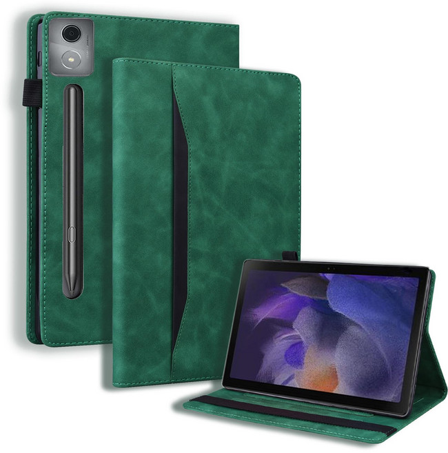 Flip Stand Cover with Card Slot for Lenovo Idea Tab Pro / Xiaoxin Pad Pro 2025 12.7" TB373FU/TB375FC, Green, Lenovo Idea Tab Pro 12.7, Green