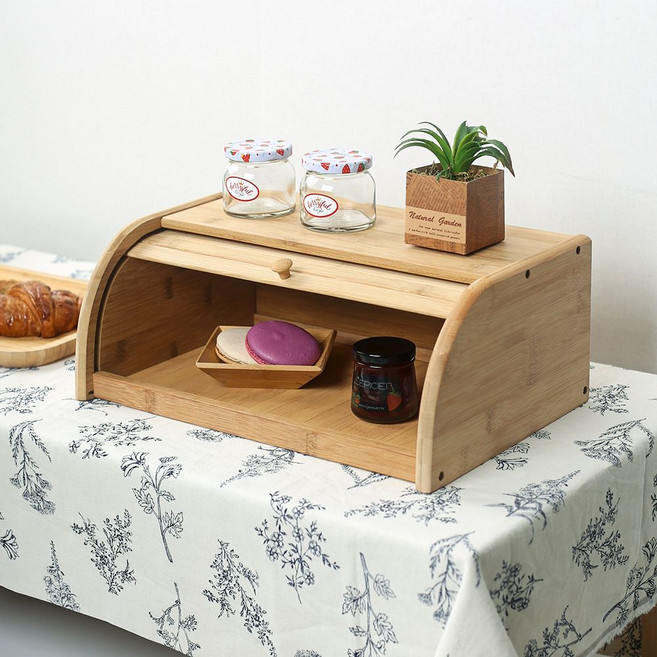 온우드 브레드박스 간식 조미료보관 식탁정리함, 1개, 1개