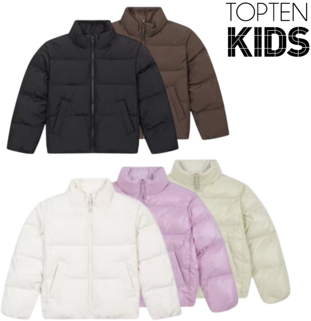 [백화점발송]탑텐키즈 공용 숏패딩 점퍼 키즈 하이넥 아우터