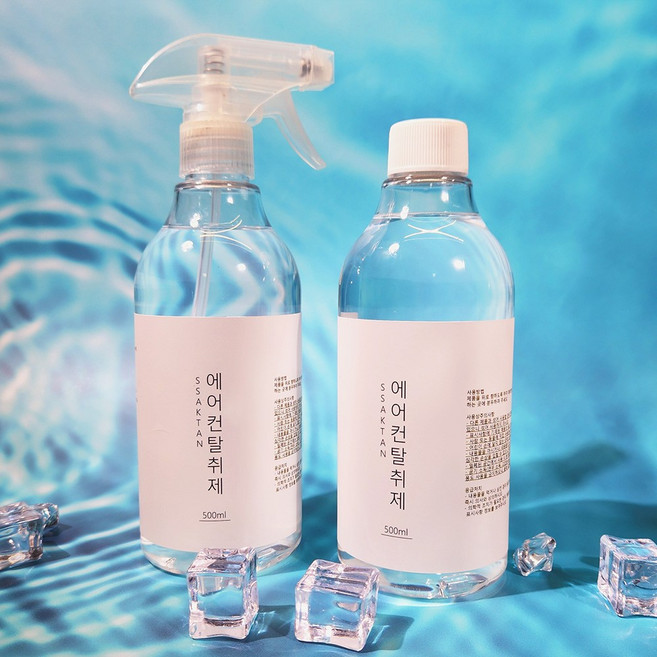 [국산 강력한] 무향 차량 실내 에어컨 탈취제 곰팡이 냄새제거 자동차 차에어컨 살균 차량용 새차냄새 담배냄새 제거제, 1통, 500ml