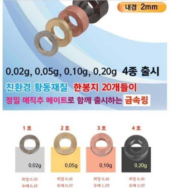 주한피싱 민물낚시 오링 미세조절 오링 O링