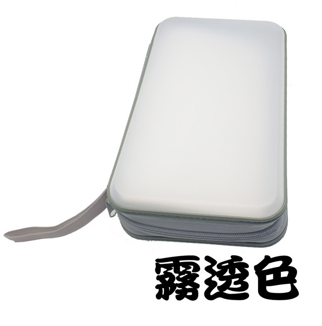PP長型拉鏈款CD包 光碟收納包 多色可選 56/64/72片裝 手提設計, 1個, 霧透,72片