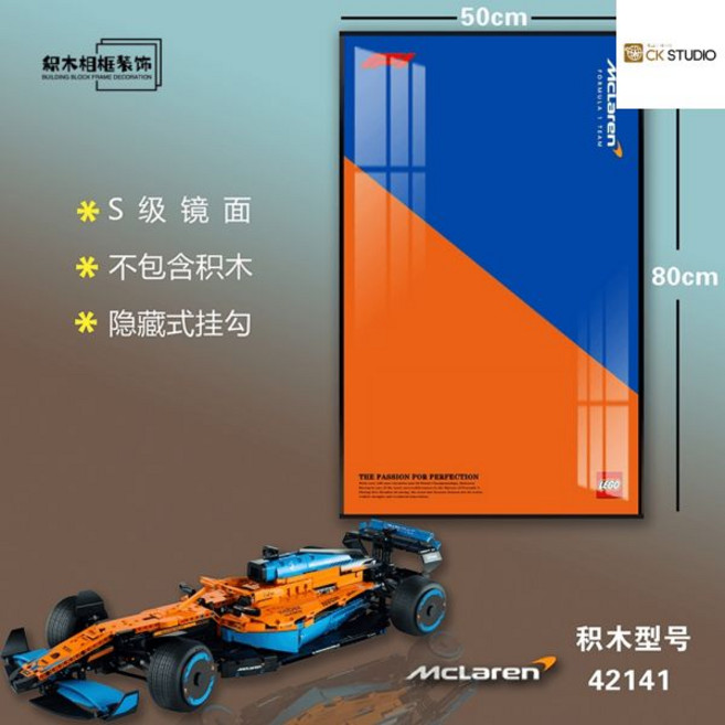 호환 블록 벽걸이 액자 포르쉐 911 람보르기니 마클라렌 F1 부가티 페라리 SP3 McLaren F1... 1개285308, 맥라렌 F1-C 모델 only액자, 1개