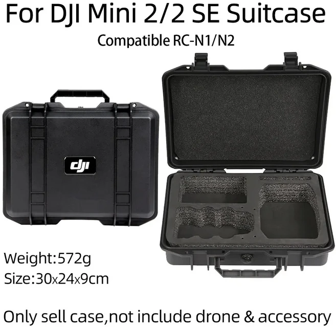 드론 박스 가방 하드케이스 DJI Mini 2/Mini 2 SE 보관 케이스 방폭형 보호 커버 핸드백 Se Drone Bag 액세서리, 1개, [01] Black B