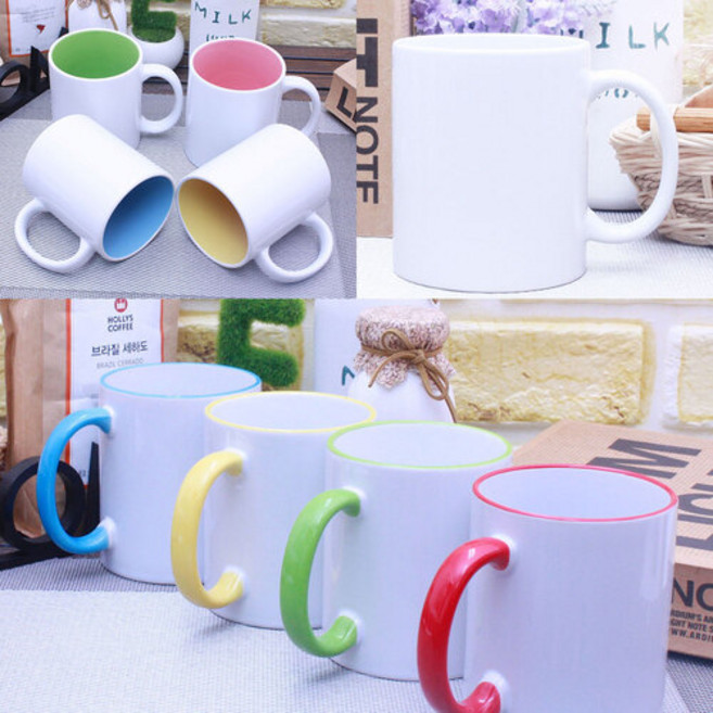 승화전사 머그컵 포토머그컵 제작용 1p박스포함 머그잔 코팅컵, 1개, 핸드라인코팅컵