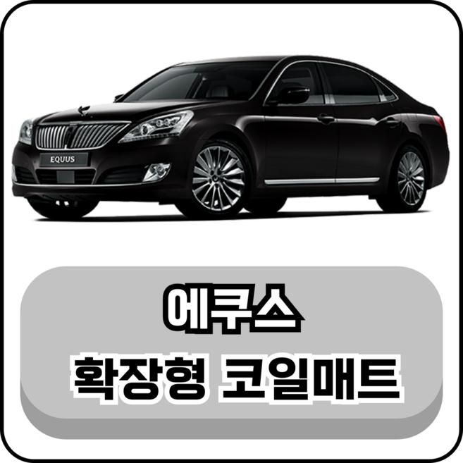 [현대] 에쿠스/에쿠스 리무진/에쿠스 4인승 (99~15년) 그보카 확장형 코일매트, 1열(운전석+조수석), 블랙, 뉴에쿠스 운전석홀 1개 (09~12년)