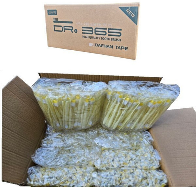 개별포장 고급 미세모 OPP 일회용칫솔, 1개, 1000개입