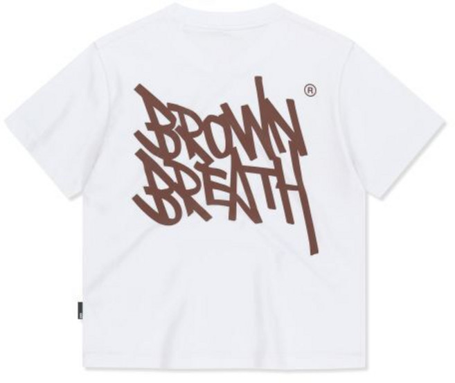 브라운브레스 brownbreath W TAG CROP TEE - WHITE
