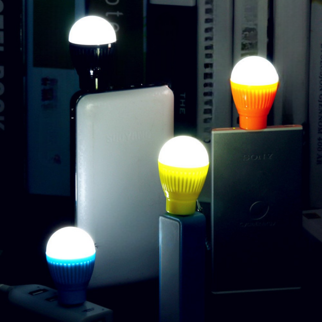 전구형랜턴 이너 텐트조명 USB 캠핑조명등, 레드, 1개