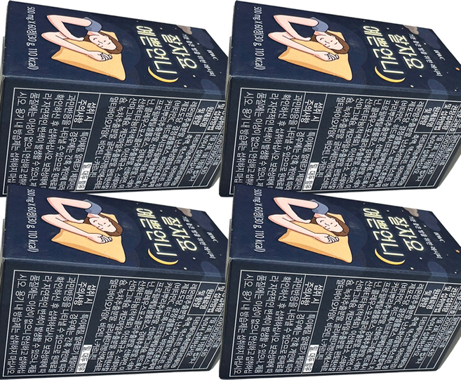 HWC 잘자요 예쁜언니 감태 타트체리 캐모마일 멜라토닌 함유 릴렉스 분말 스틱, 4박스, 240회분