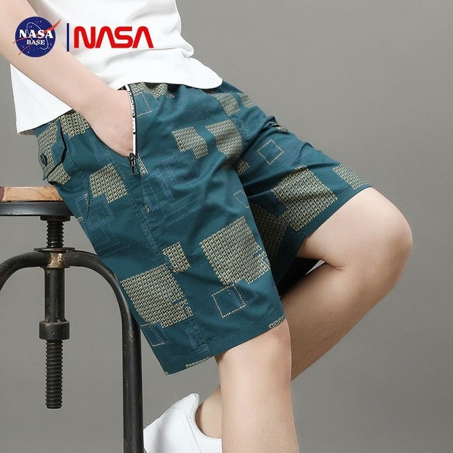 M비즈반바지/남성 패턴 반바지 여름 시원한 밴딩 캐주얼 데일리 바지