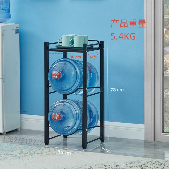 생수통거치대 정수기 물통 받침대 정리 화이트 용품 디스펜서 25관 말통 실버 받침 휴게실, 블랙 싱글 3단 선반 25관, 1개