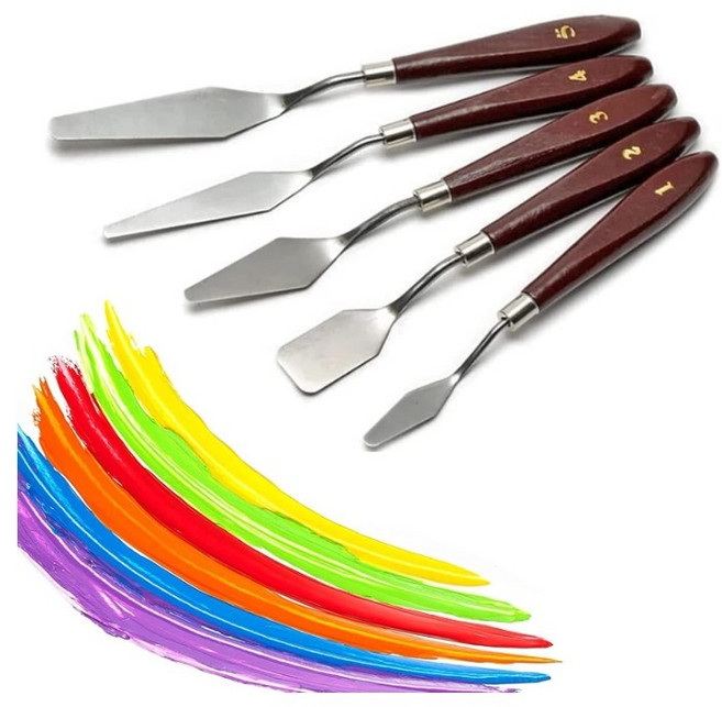 미술 수업용 페인팅 나이프 5P +, 1세트