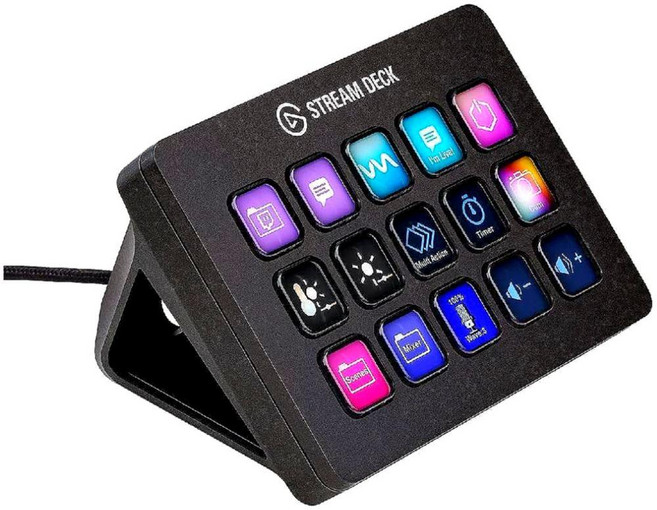 스트림덱mk.2 elgato 스트림덱 스트림데크 MK2 15키 스크린 커스텀 엘가토, A. 블랙