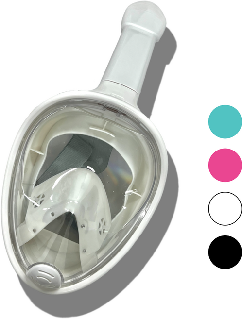 테시미스 풀페이스 스노쿨링 마스크 물안경 스노클장비, 퓨어화이트