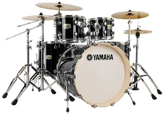 야마하드럼 드럼악기 연습용드럼 5기통 5구 드럼세트, 5개 드럼4개의 심벌즈(리치 골드), 1개