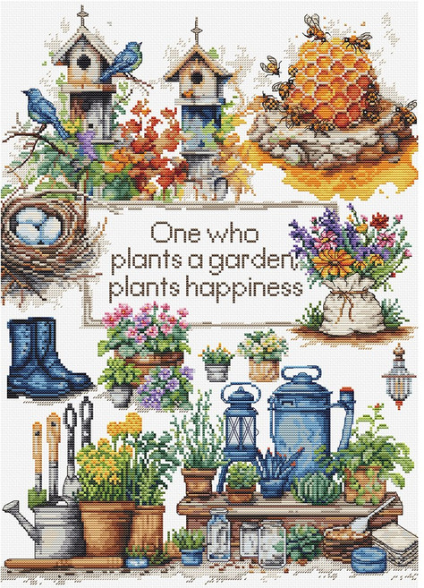 루카스 실십자수 패키지 Garden Plants B2424, 1개